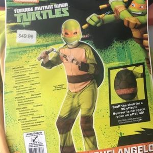 Child's Lg(12-14) Michelangelo Teenage Mutant Ninja Turtle Halloween Costume